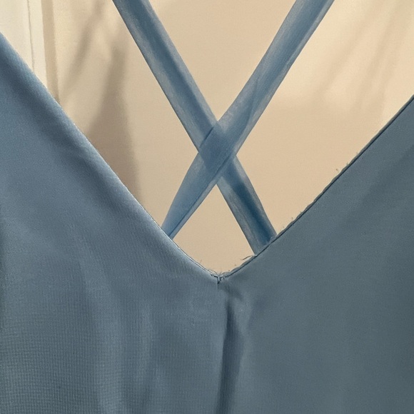 Faviana Blue Ruffle Skirt Gown Size 16 US $328 - Picture 7 of 10